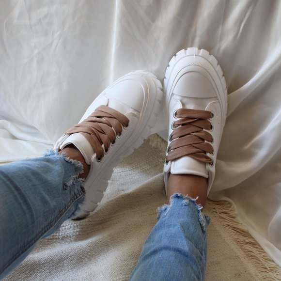 🚨LAST ONE// White platform sneakers - Picture 4 of 6